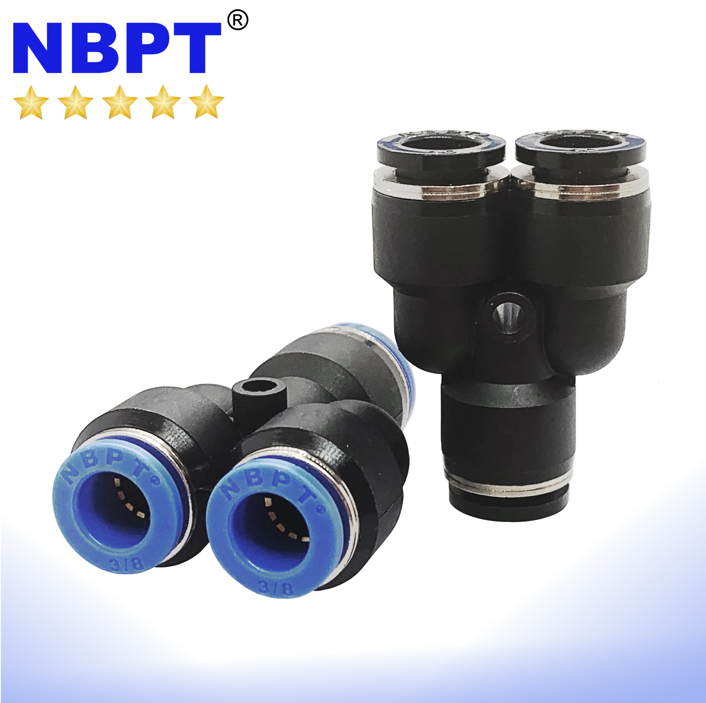 Yee PY Pneumatic Splitter Connector Pneumatic Y  Fitting Plastic One Touch Fitting by NBPT