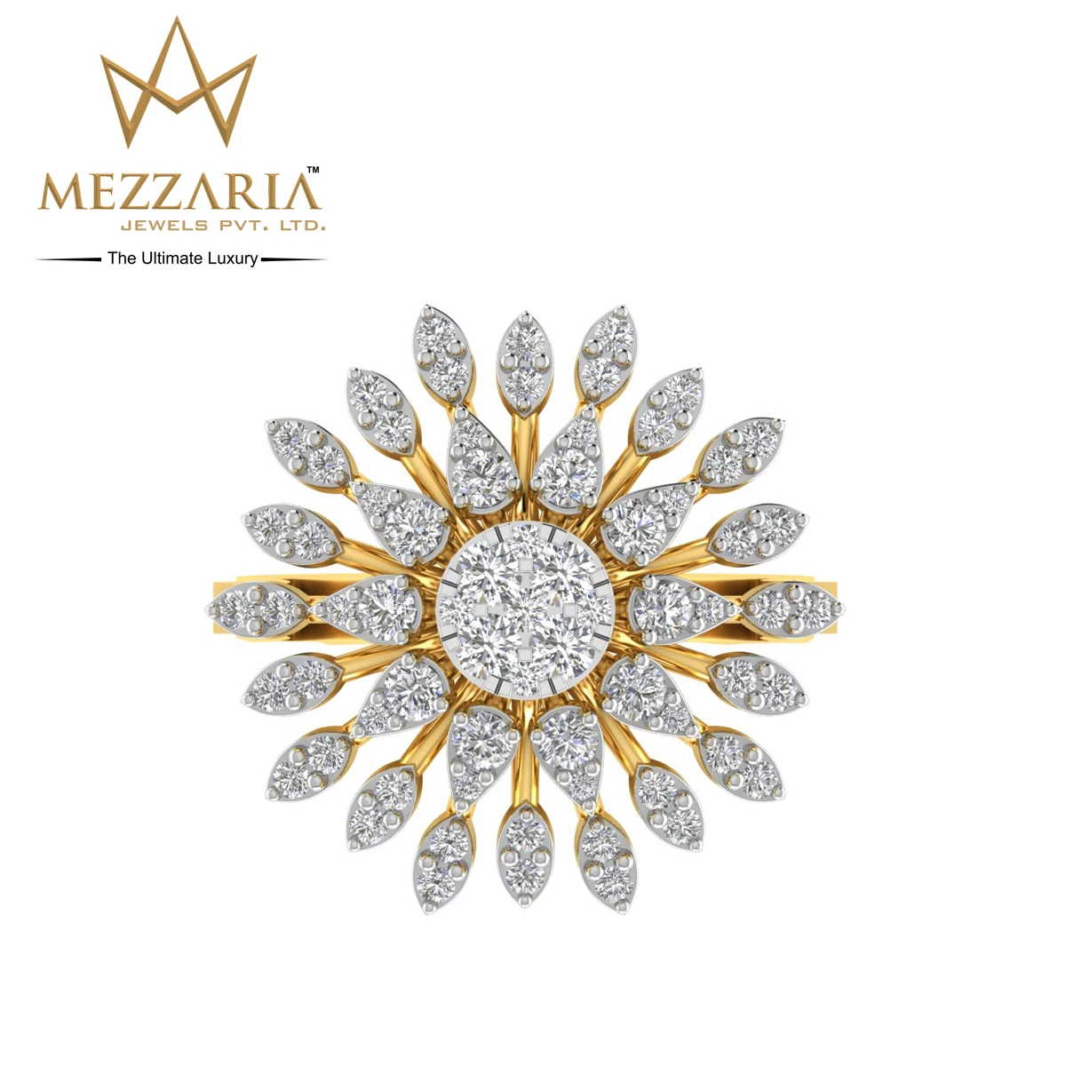 
Женское Обручальное кольцо с бриллиантами в этническом стиле 14kt 