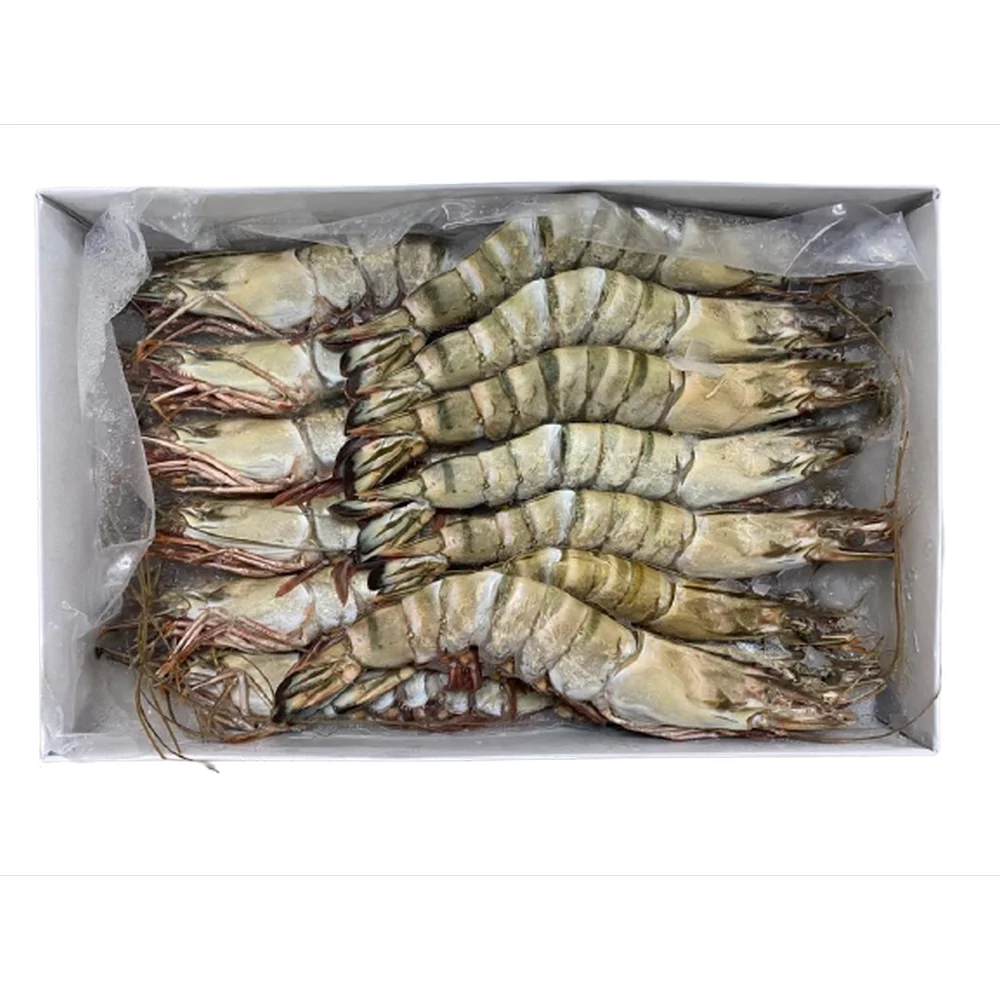 Замороженные Черные Тигровые Креветки HOSO европейского стандарта, оптовая продажа, экспорт из Вьетнама/Замороженные гигантские тигровые креветки на голове