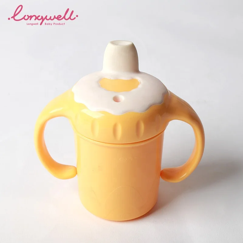 Training Spouted Cup TPE Mouth Kids Water Bottle School Toddlers Customize Logo Manufacturer Plastic Kids Handled Drinking Cup