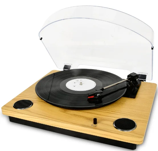 
Retro Record Player Vinyl usb Turntable player wooden Lp Turntables for Sale-Archive LP Turntable - Wood Grain 