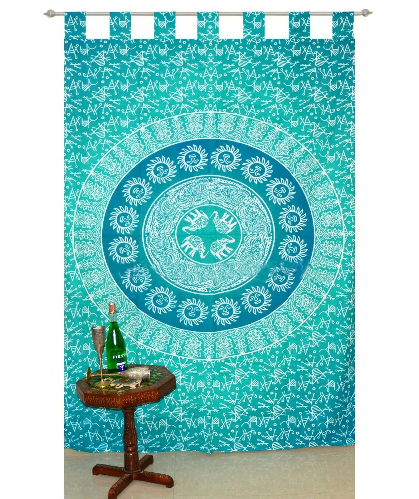 Mandala Dream Catcher Wall Hanging Small Cotton Curtain for Door Window Valance Multiple Colors Hotel Hospital Shade Decoration