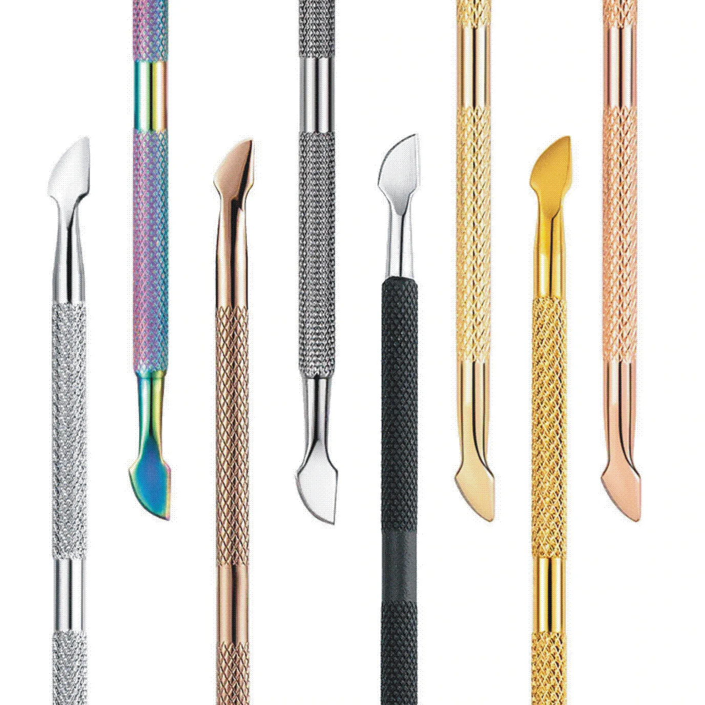 Косметические инструменты из нержавеющей стали кутикулы Ложка Толкатель розового золота цвет 127 мм Маникюр Педикюр чистый уход CE