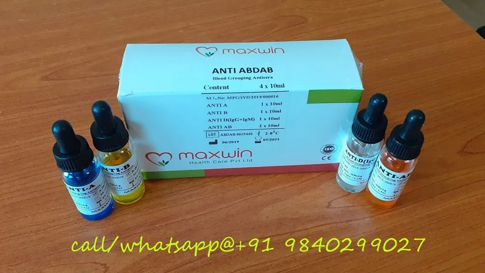 Blood Grouping Antisera Reagents Test Kits Exports to Senegal Ghana Cameroon Nigeria