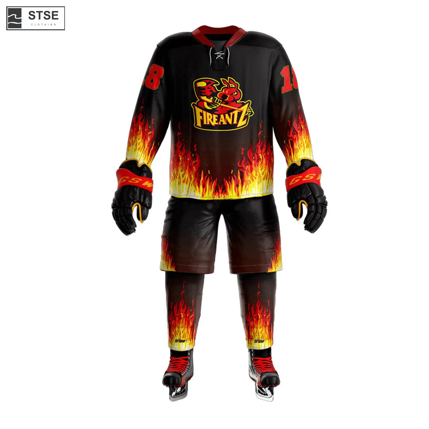 Сублимационный дизайн оптовая продажа низкая цена униформа для хоккея с шайбой Высококачественная