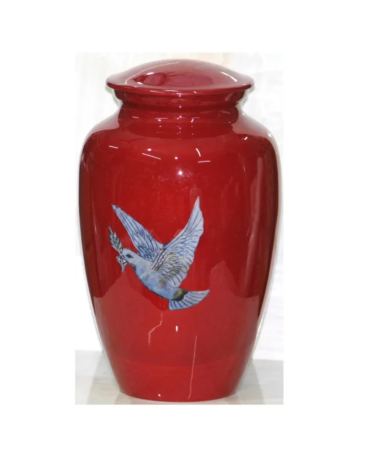 Red Colour Fancy Flying Bird Cremation Urn for pet ashes | Human Ashes Urns Adult ashes Urn in good price