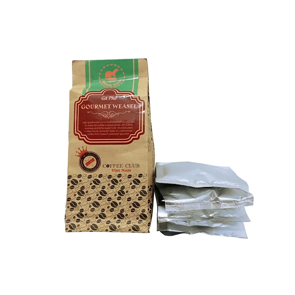 Ароматный вкусный пивоваренный вьетнамский циветный кофе Kopi Luwak Weasel кофейный безжареный 200 г молотый