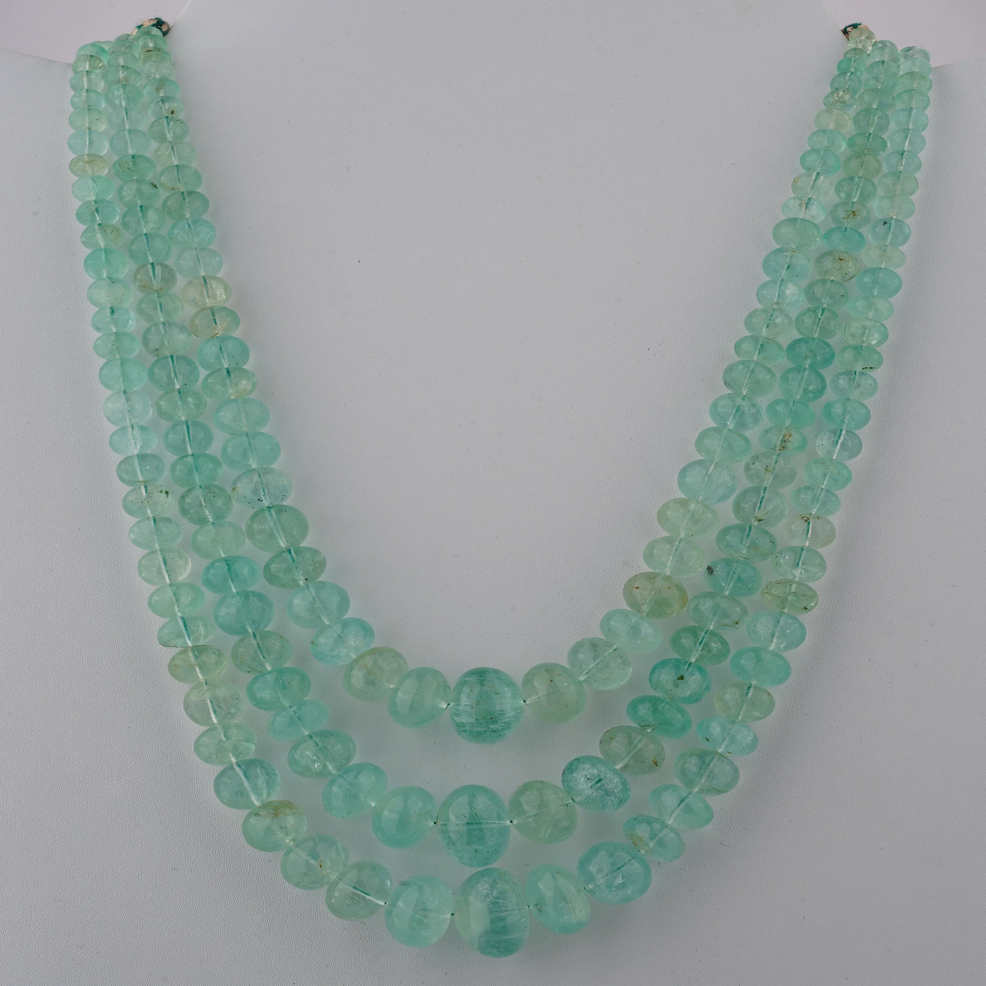  100% натуральный колумбийский Изумрудный драгоценный камень самолета бусины 3 линии зеленый часы ожерелье по оптовой цене