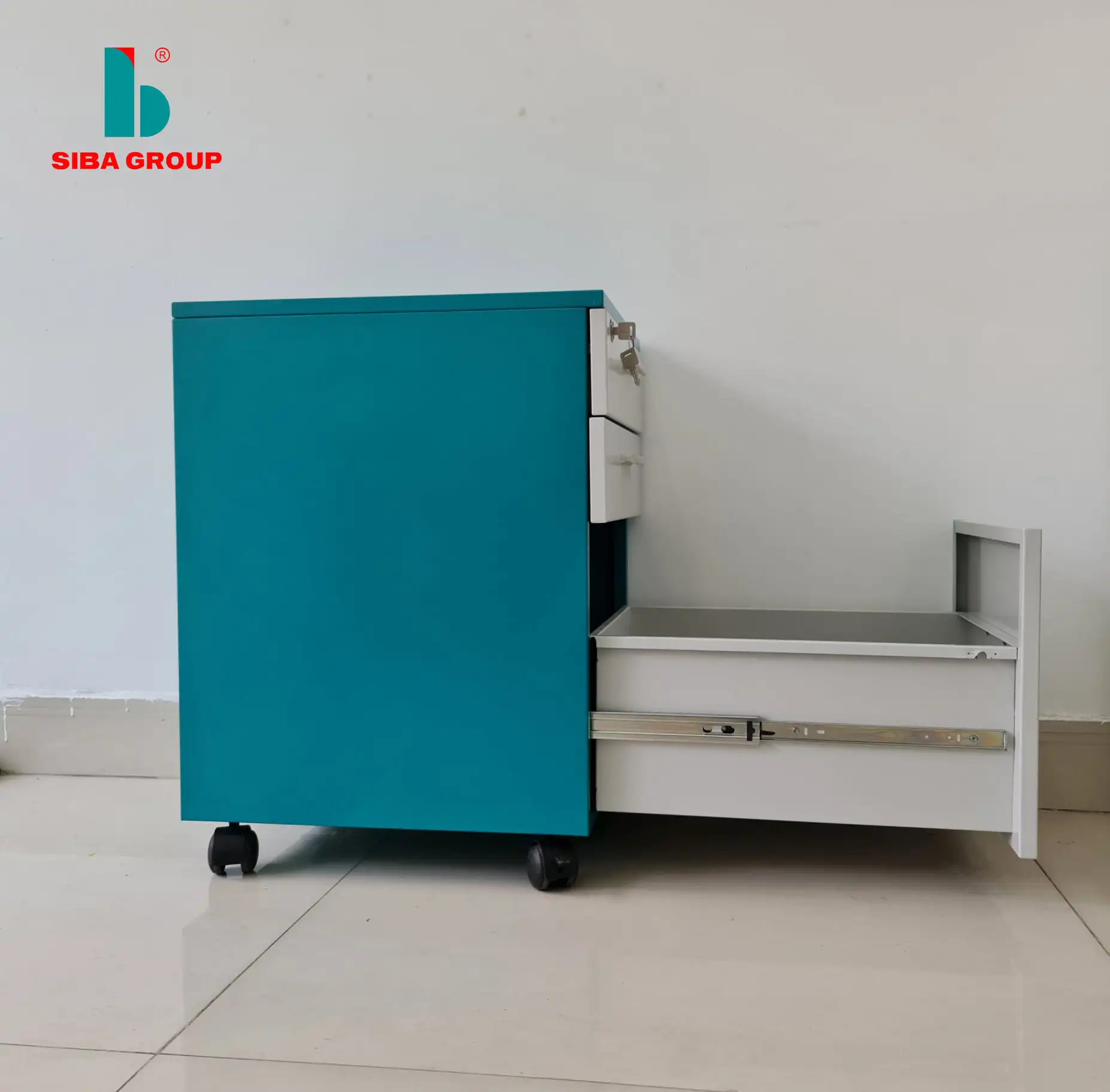 Hot Selling Storage Equipment Pedestal Metal Vertical Steel 3 Drawer Under Desk Movable Office Furniture Mobile File Cabinet