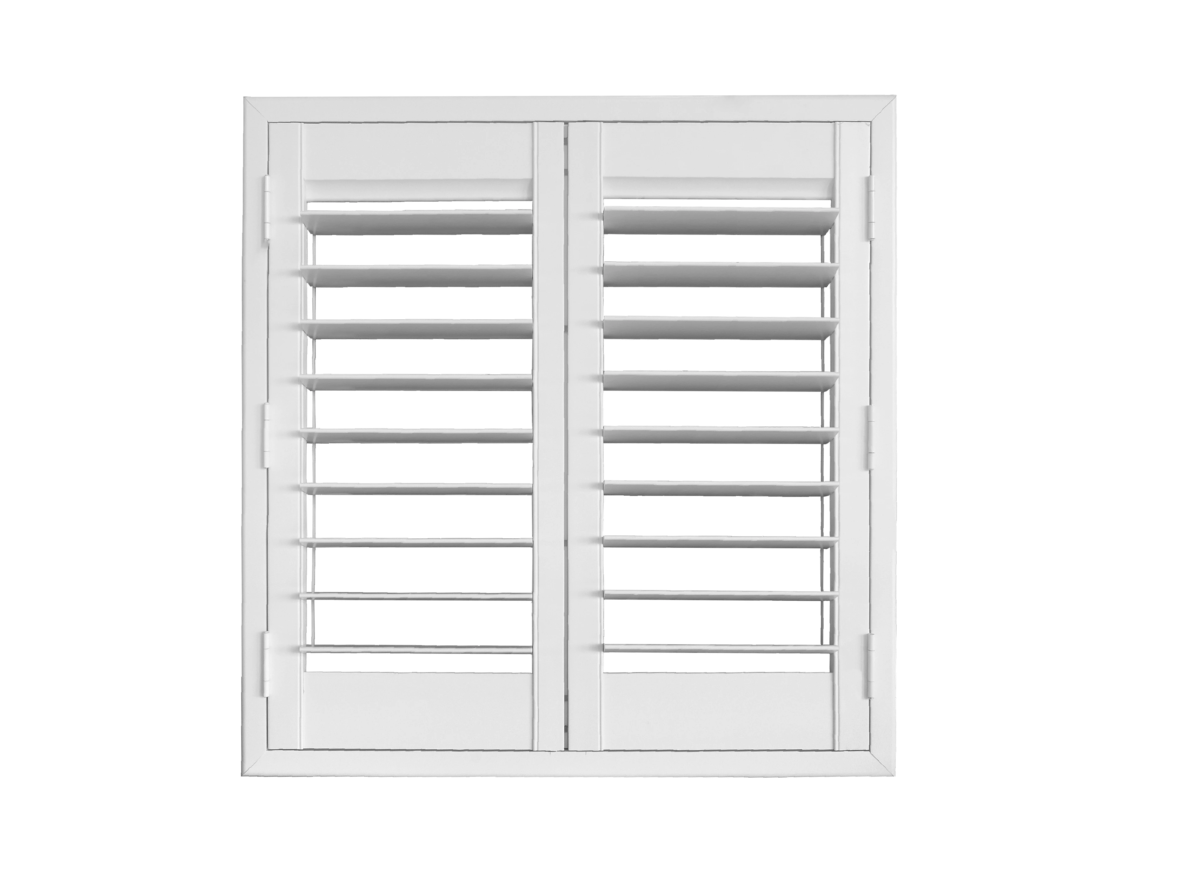 Interior plastic shutter PVC finish shutters parts plantation shutter