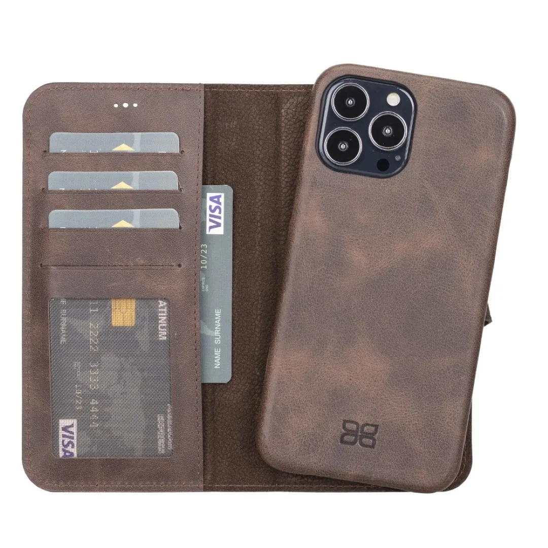 Genuine Leather Handmade F360 Wallet Detachable Phone Case for Samsung Galaxy S22/Plus/Ultra Rfid Wireless Charging Compatible