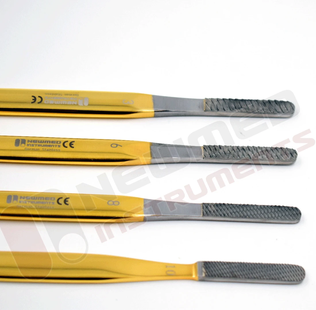 Fomon Nasal Rasps, Tungsten Carbide Nasal Rasps Set of 4 Pcs, All Sizes TC Rasps Plastic Surgery