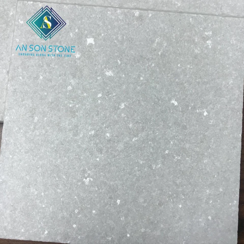 DIRECT FACTORY-  SANBLASTED PURE WHITE  MARBLE SAMPLE  -  NATURAL STONE EXPORT FROM VIET NAM FOR FLOORING TILE