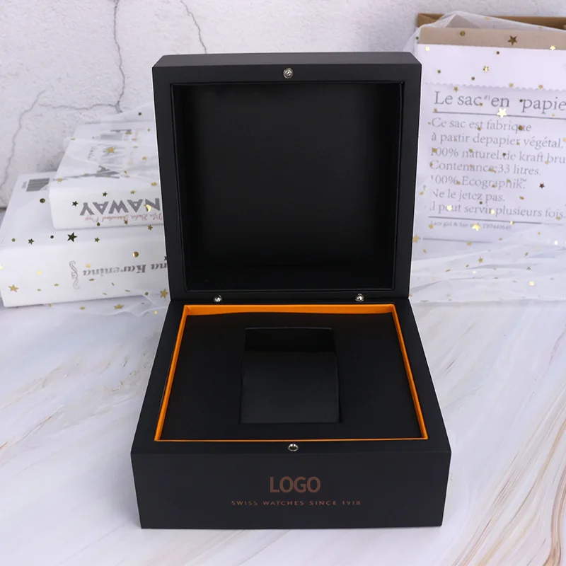 Personalized brand watch case custom china factory in stock watch box custom logo luxury cardboard luxury watch box