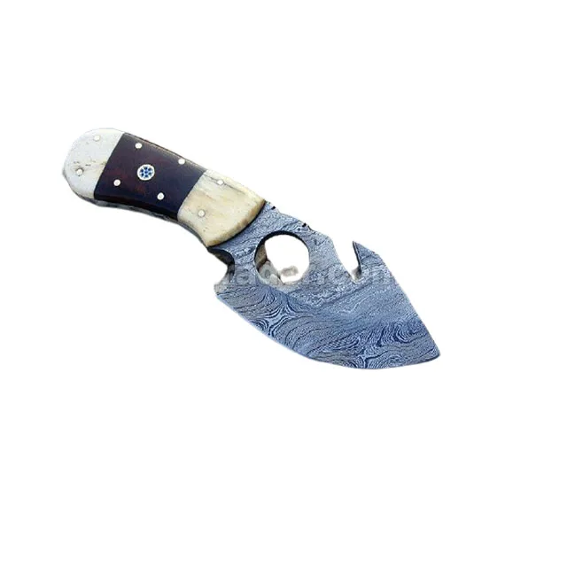 Ручка ножа из дамасской стали ручной работы материал костяной древесины и мозаичной