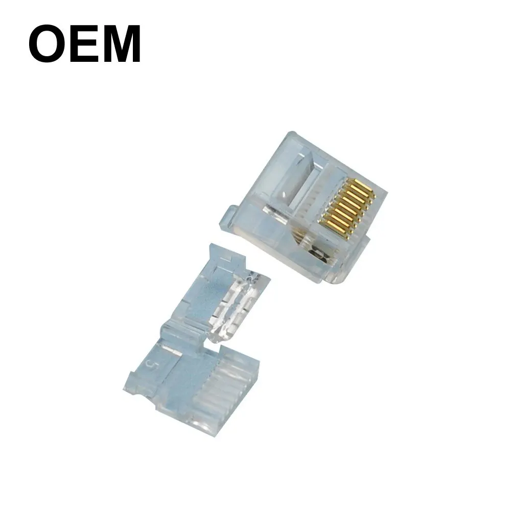 
stranded wire 3 prongs network cat6 RJ45 modular UTP cable connector 