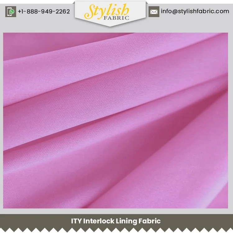 Beige-135  Interlock Lining Stretch Fabric 100% Polyester - Style 13100