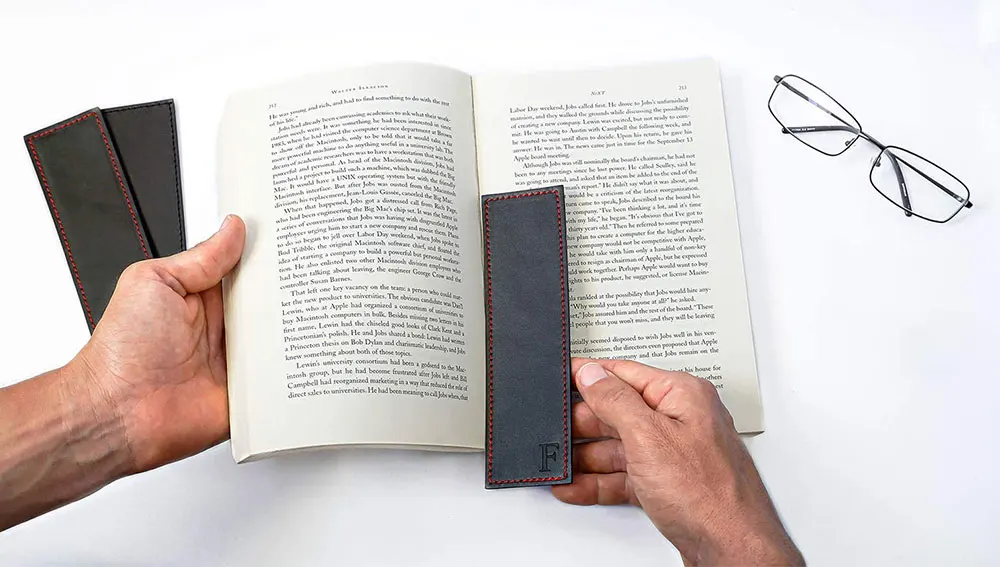 Factory Stock Leather Bookmarks Personalized and Monogrammed with The Letter