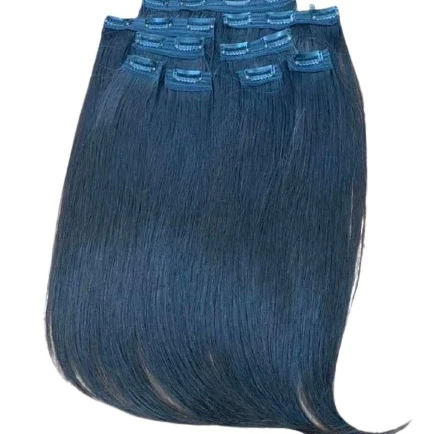 Лучшее качество! Красочные накладные человеческие волосы с зажимом от вьетнамской концепции волос