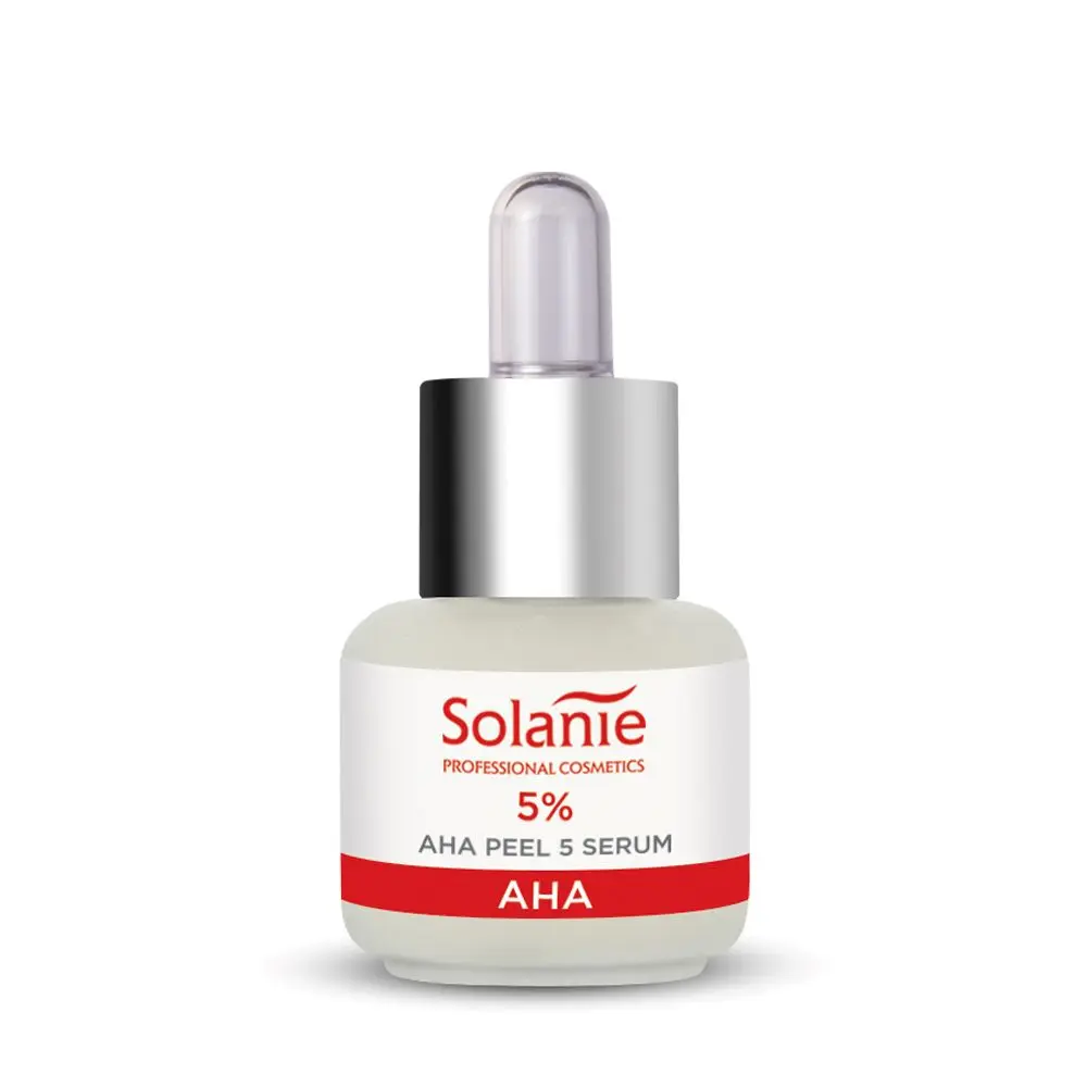 Solanie AHA Peel 5 Serum Exfoliating, Skin Brightening Skin Whitening Serum in 15 and 30 ml