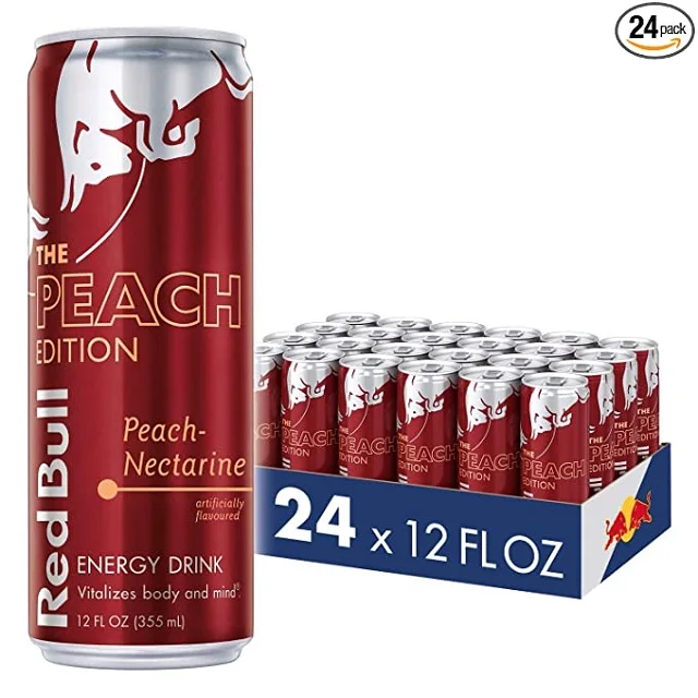 Банка энергетического напитка RED BULL (персик-Нектарин) 250 мл