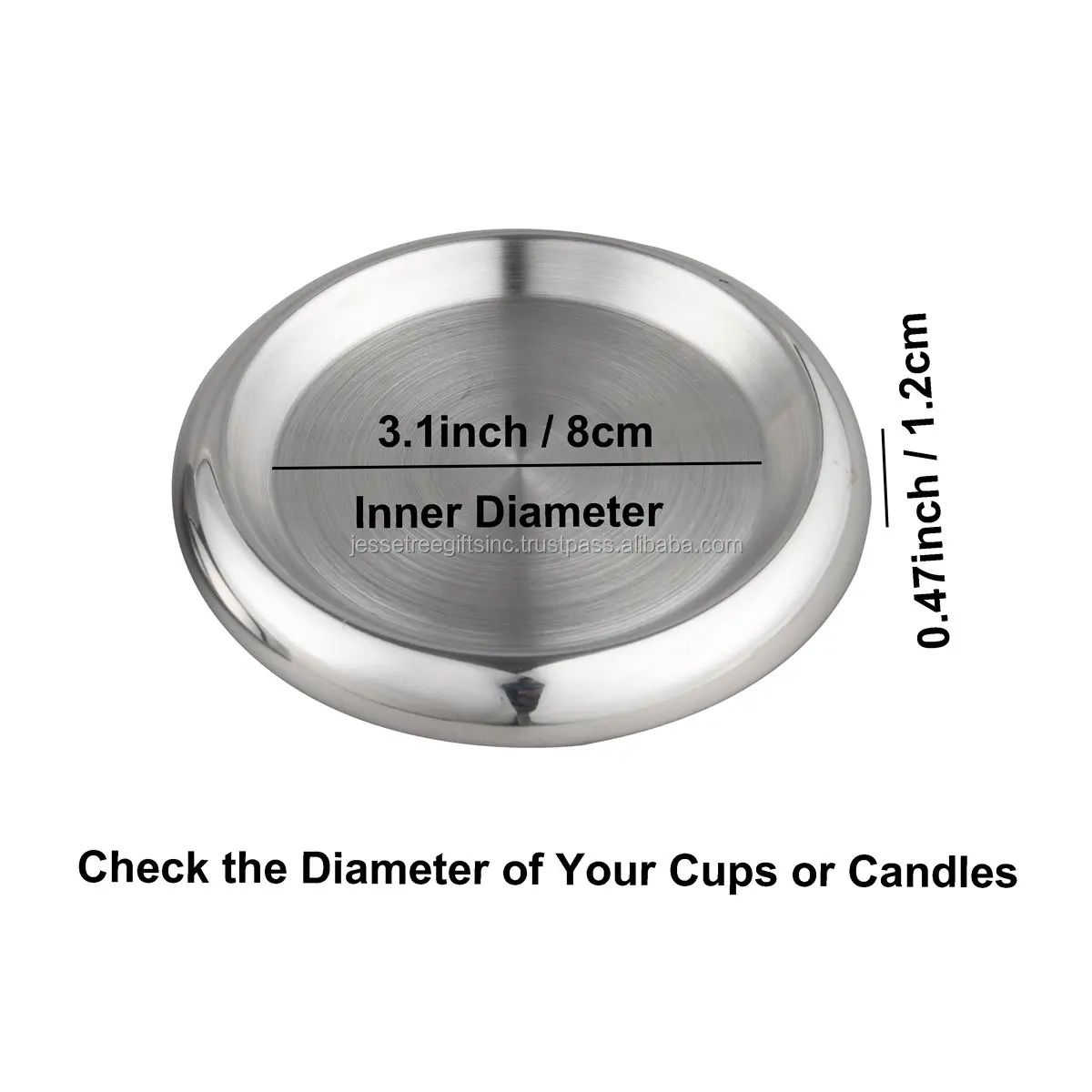 Metal Coaster Set Of 4 Pieces With Matte Polish Finishing Round Shape Plain Design High Quality For Serving Drinks