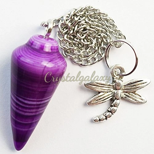 Пурпурный оникс, агат, Круглый конусный маятник