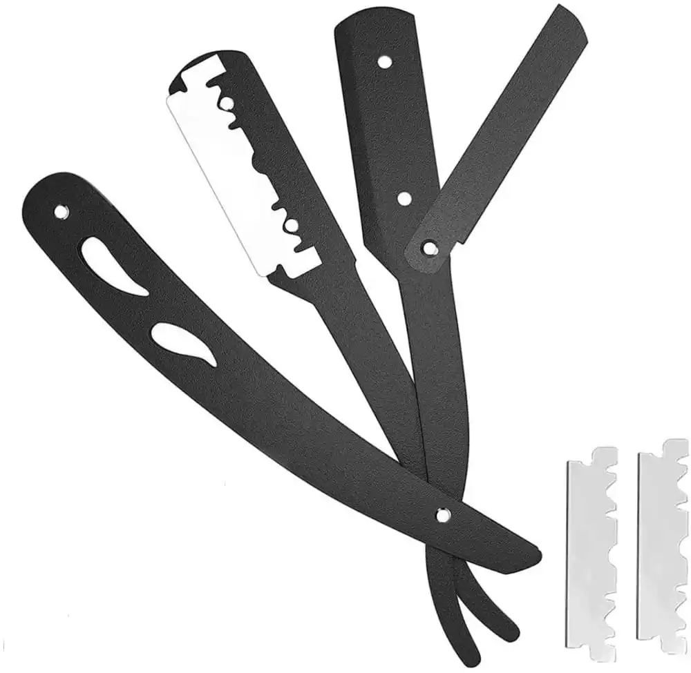 Dexam wholesale barber supplies professional straight cut throat salon barber razors blade
