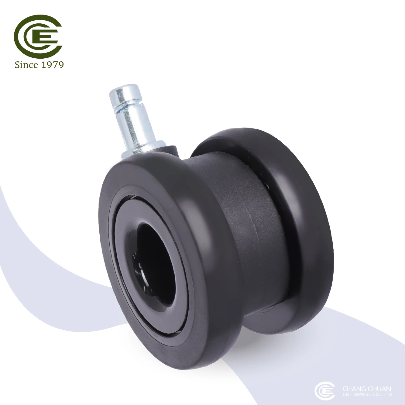 CCE Quite Smooth Office Chair Caster Wheels Hardwood 7/16 inch Universal Stem for Chair or IV Pole Replacement