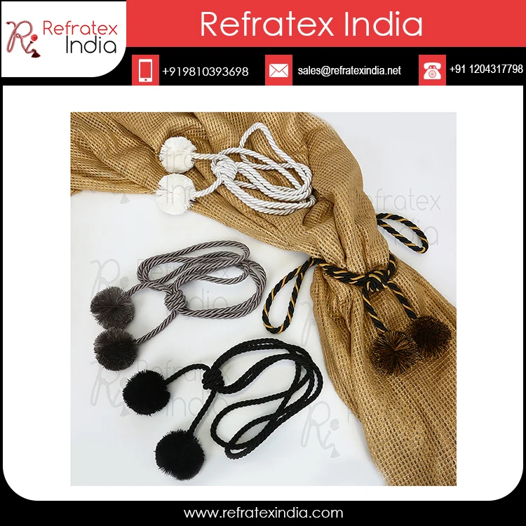 Long Jute Tieback for Curtain Bulk Supplier And Manufacture By Refratex India Made in India for Best Quality And Low Price