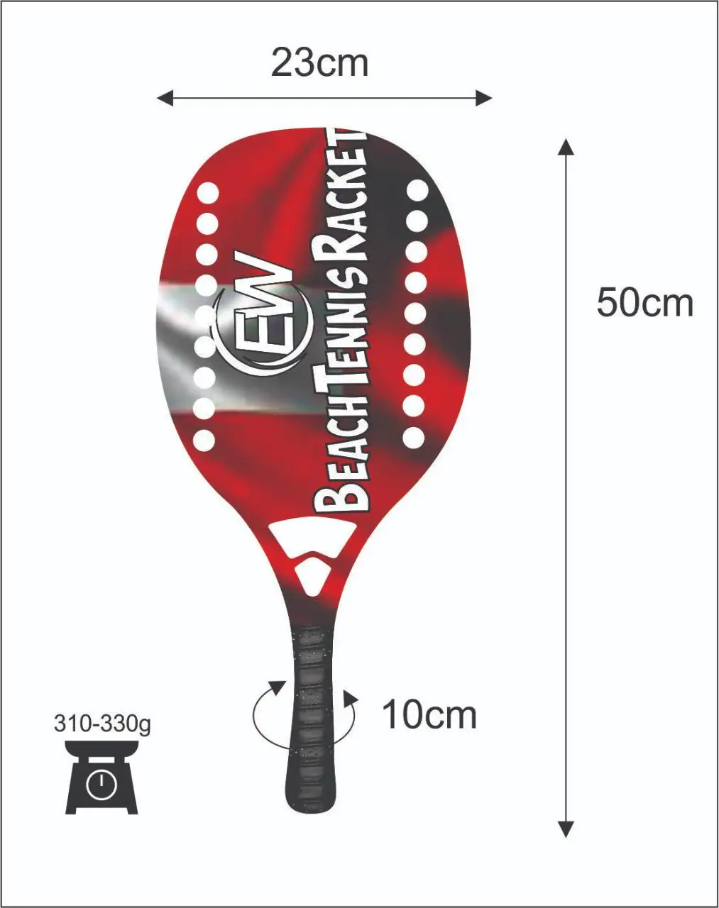 
Beach Tennis Rackets Custom Carbon glass Beach Paddle/Padel Racket with your logos and color combinations 