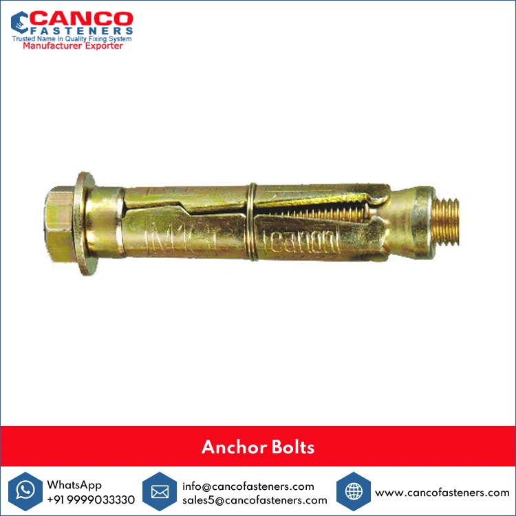 Tested Quality 24MM Mild Steel Stainless Steel Hot Dip Galvanized Heavy Duty Shield Anchor Bolts Fasteners for Fire Doors