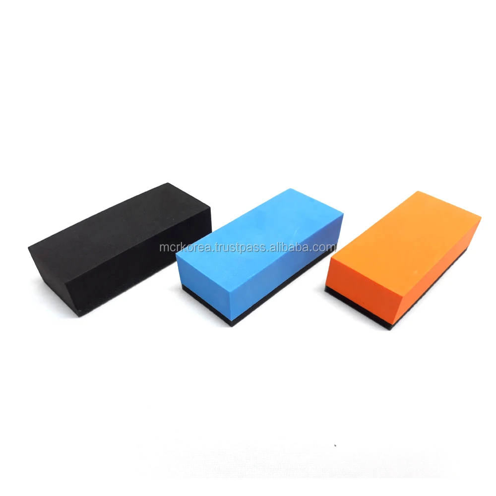 KOREAN MULTI EVA CERAMIC COATING BLOCK APPLICATOR with Microfiber Suede Cloth High density Sponge