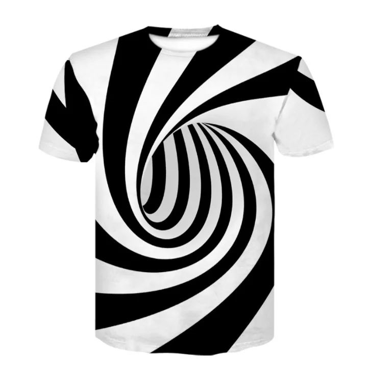 Wholesale High Quality White Polyester Custom Pattern Logo Sublimation 3D T Shirt