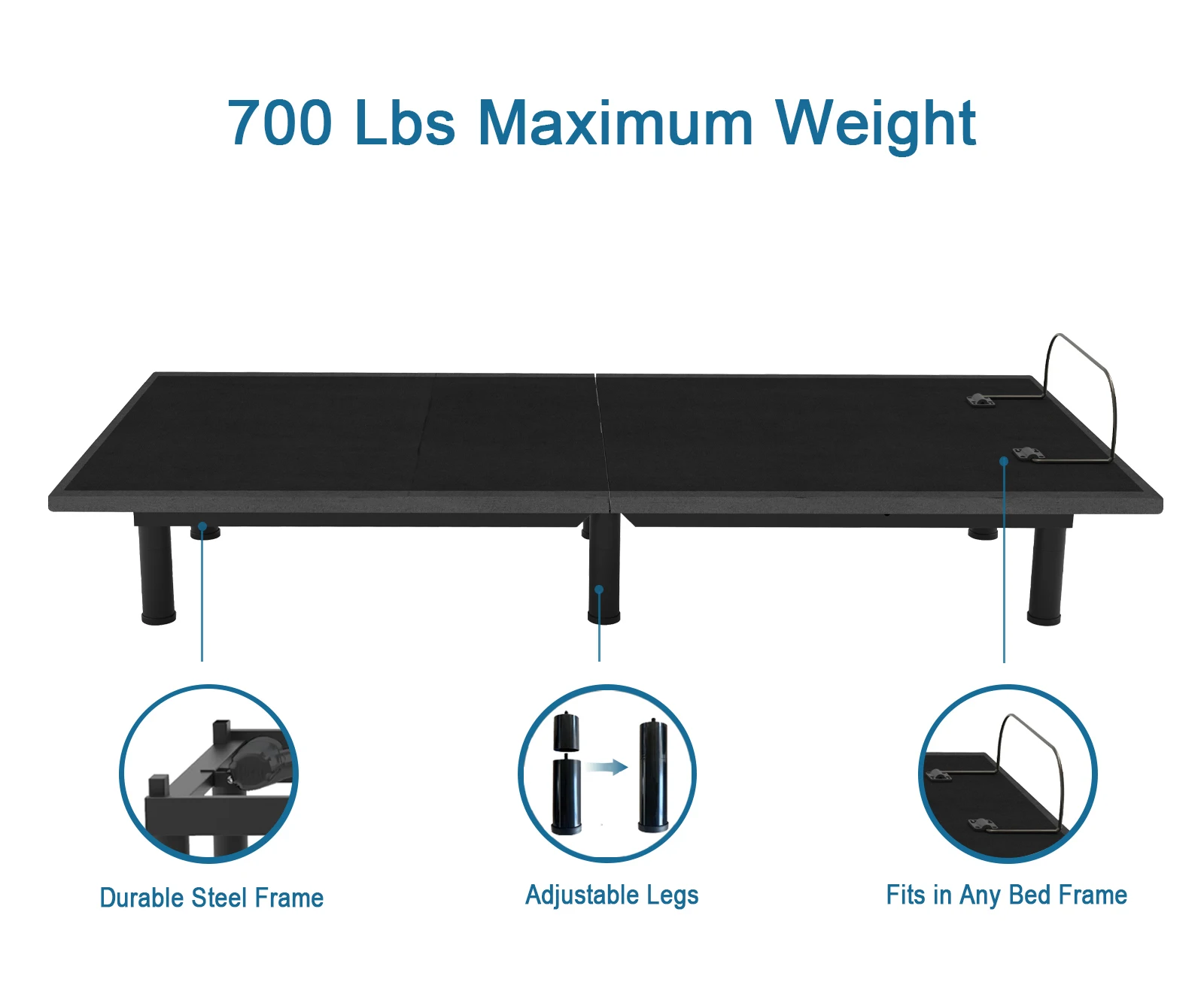 Регулируемая рама основания кровати для мебели спальни, легкая сборка