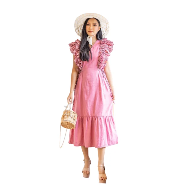 Best Seller Thai Casual Womens Dresses Premium Products Hand Made By Lada Lanna Collection 009