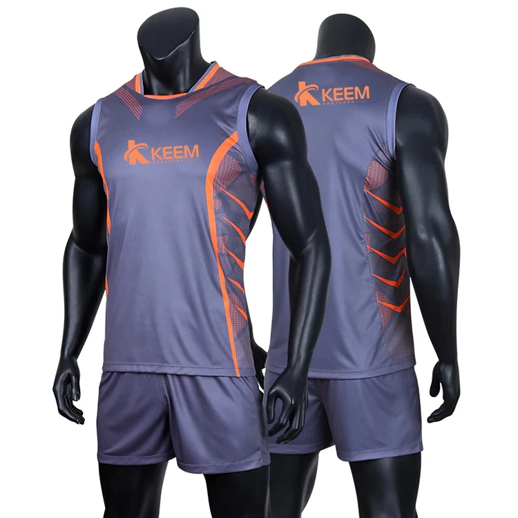 Custom cheap sports volleyball uniforms New design beach volleyball jersey uniform  beach sleeveless volleyball jersey for men