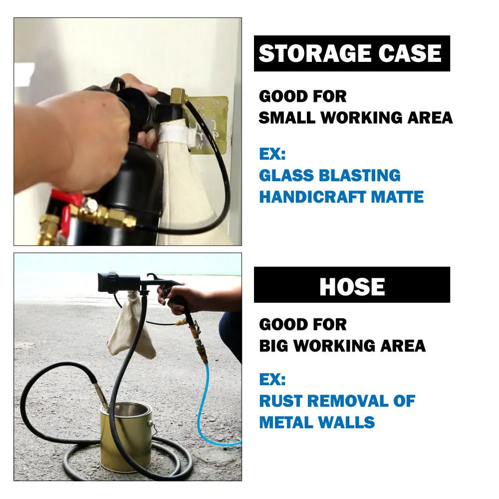 Pneumatic Glass Sandblasting Gun With Sand Hose Lematec Taiwan Made