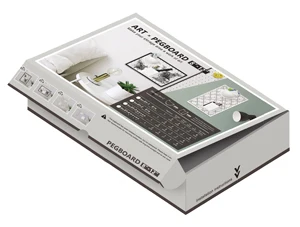 Design Pegboard MDF Wall Mount Perforated Board Organizer Storage Kit with Back Adhesive