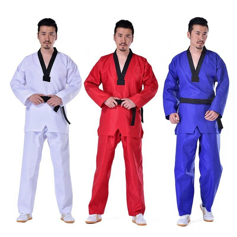 Hot Sale WTF taekwondo poomsae uniform Dobok Clothes Size XXXS-XXXL Child Adult taekwondo uniform custom