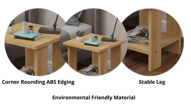 Топовый однотонный стол из тикового дерева простой многофункциональный боковой столик для спальни гостиной и семейного зала