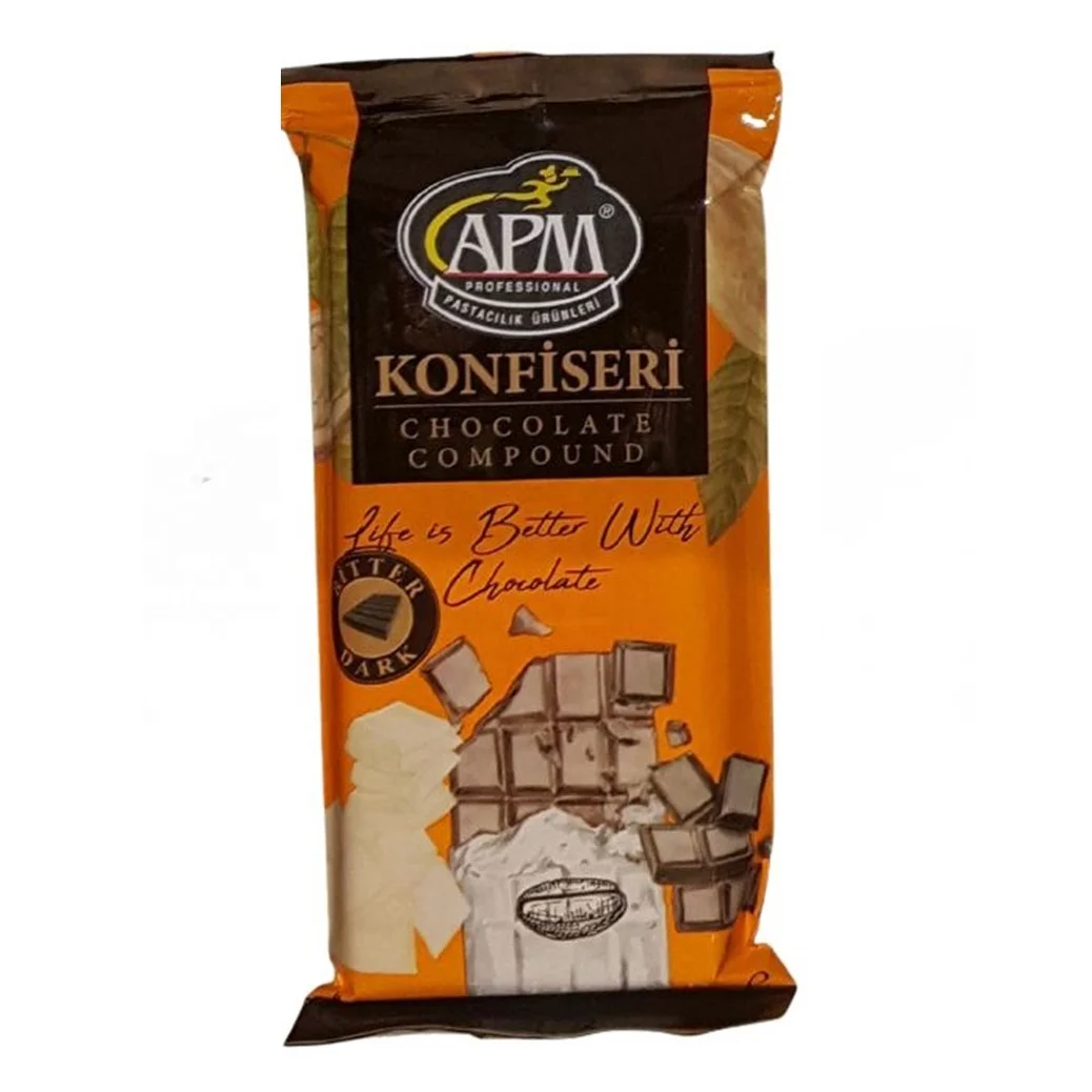APM Dark Bitter, With Milk, White Confiserie Block Compound Chocolate For Confectionery, Pastry Sectors And Industries