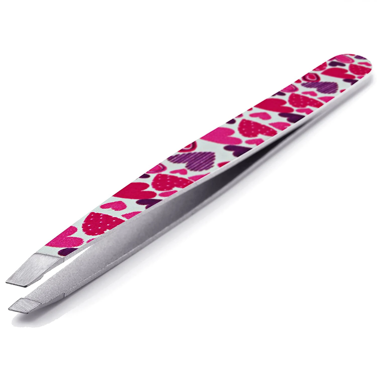 Professional Eyebrow Tweezers Color Coated Beauty Tweezers Stainless Steel Makeup Tweezers