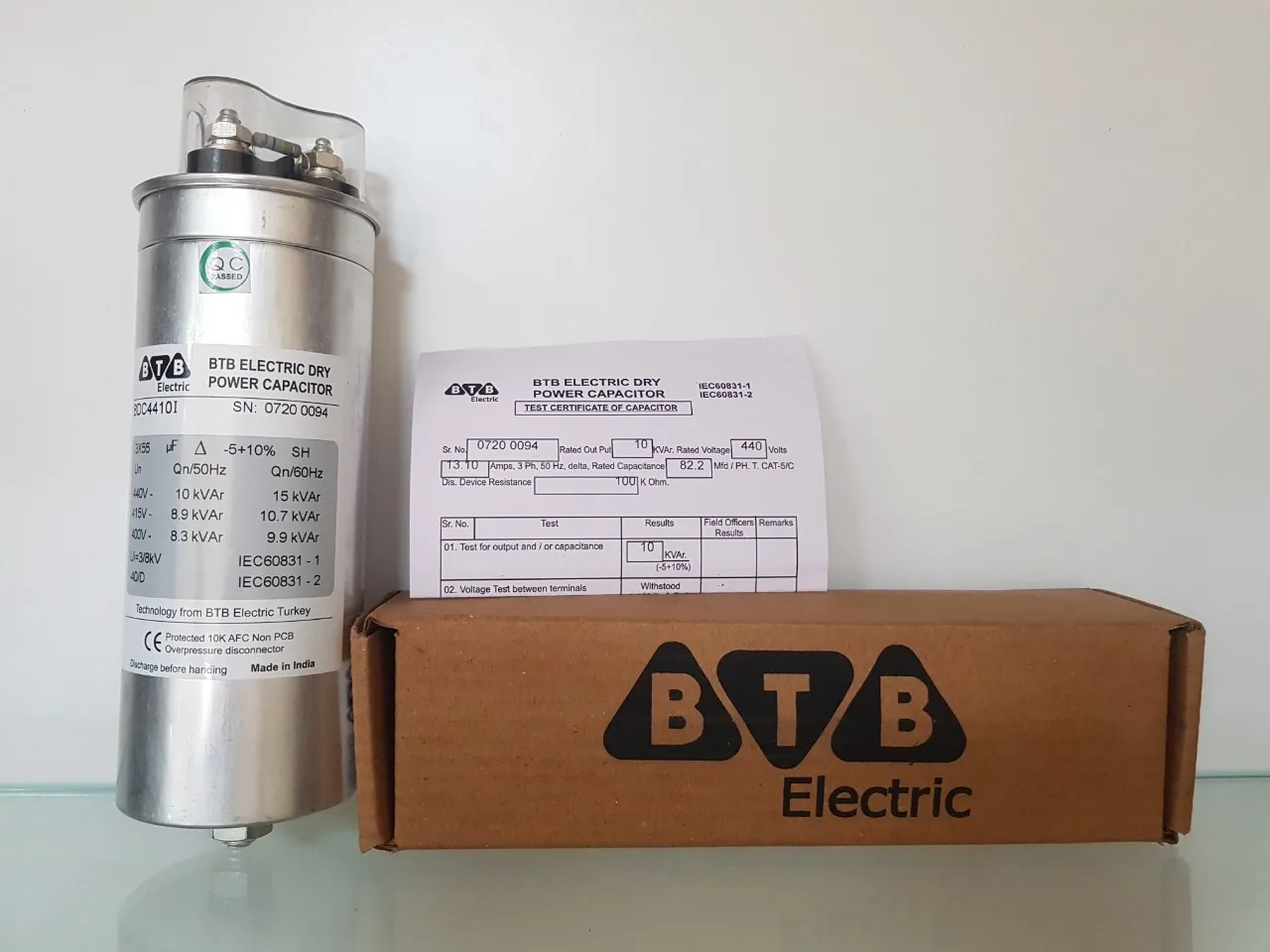 Aluminum round capacitor 10kvar 3 phases 440v  new style  2021