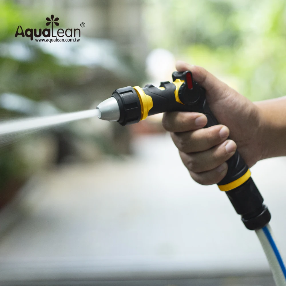 Aqualean 3 function watering garden hose nozzle sprayer