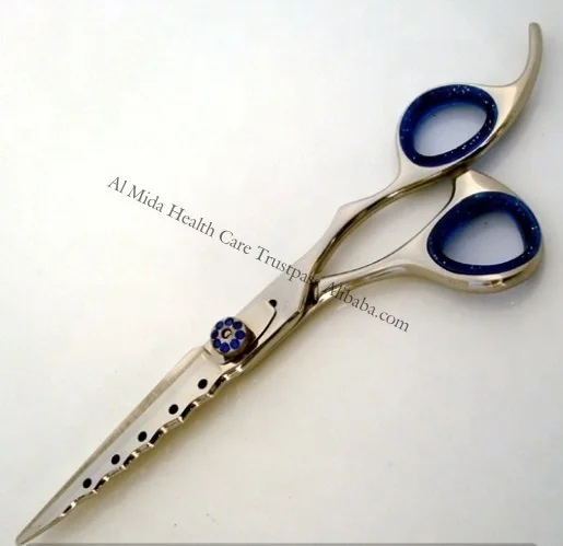 Luxury Hair Salon Scissors, Fancy Blade with Decorative Stones for Professional Stylists