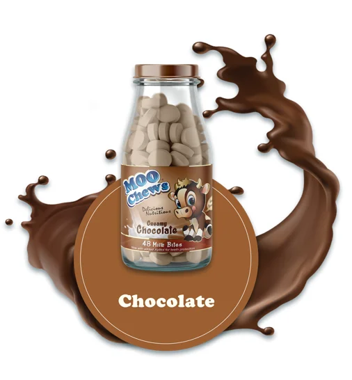 
 Moo Chews 48 таблеток бутылка для шоколада здоровая закуска для детей и малышей молока таблетки с высоким содержанием кальция NZ сделано  