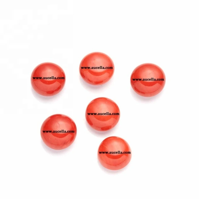 Loose Buttons Natural Red Italian Coral Handmade Size mm 12
