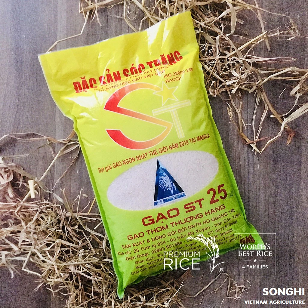 Long Grain White Rice Premium Quality From Vietnam For Wholesale (ST25) / Best Rice Awarded