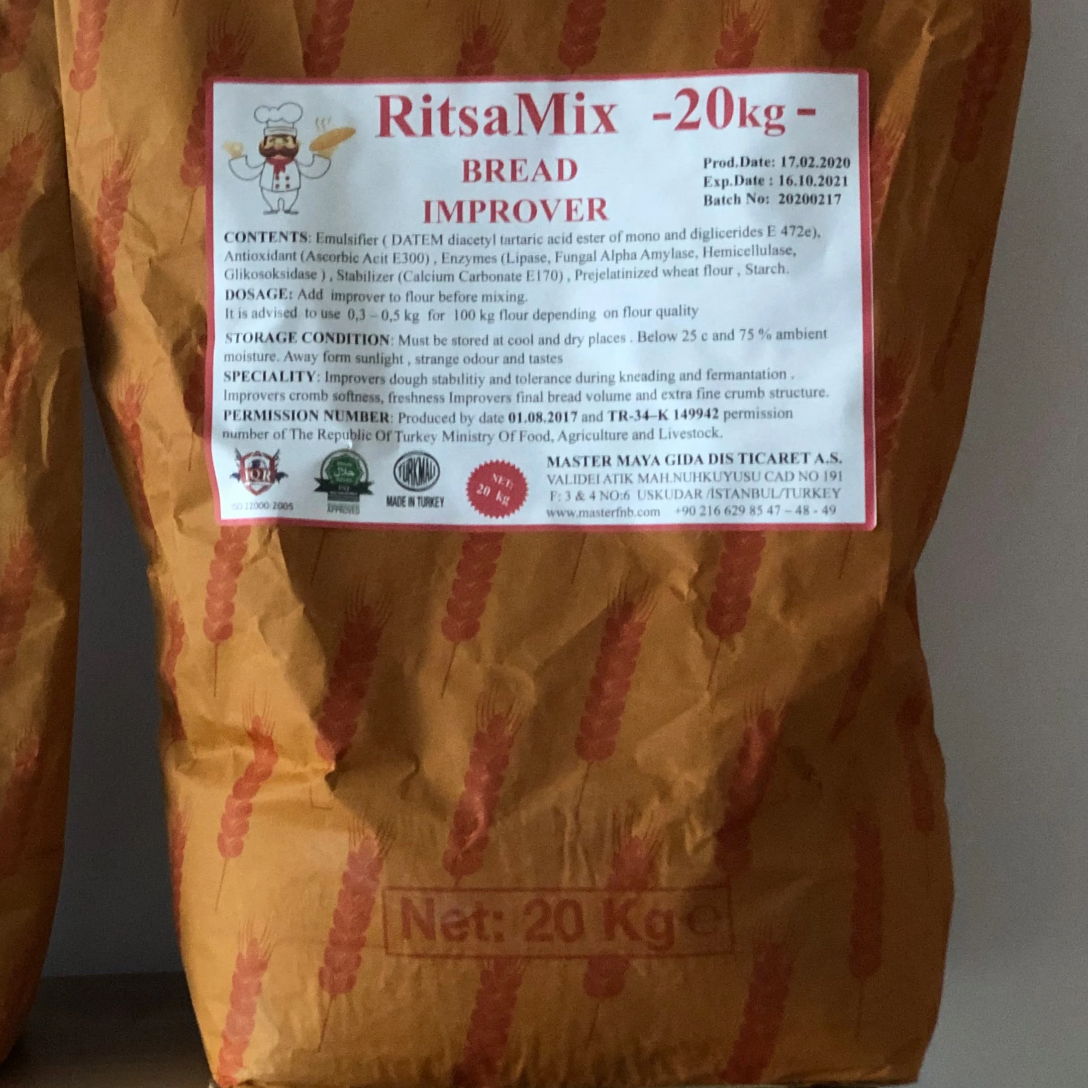 RitsaMix Bread Improver from Turkey